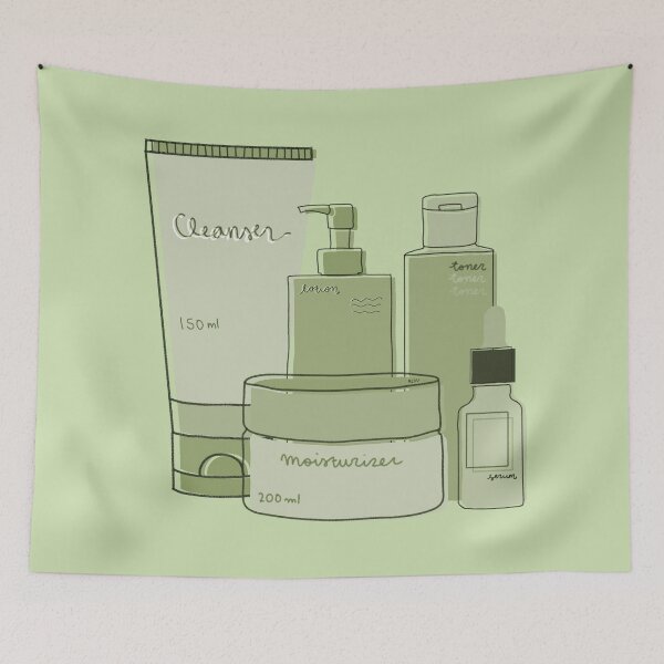 Item preview, Skincare Essentials (Green Theme) designed and sold by aaalou.