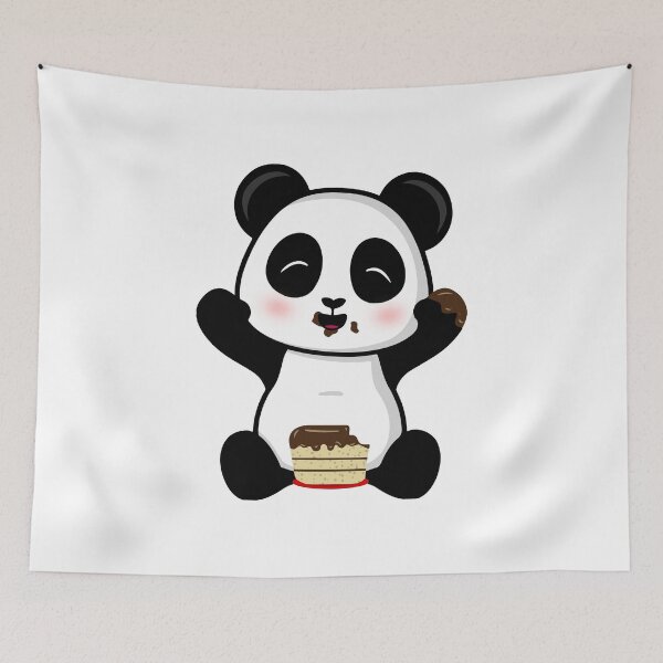 Item preview, Cake Eating Panda designed and sold by Grimble Scribbs.