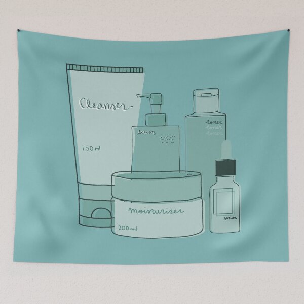 Item preview, Skincare Essentials (Teal Theme) designed and sold by aaalou.