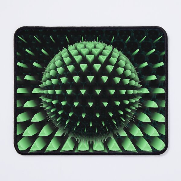 Item preview, bright green pattern and geometric 3D exploding design designed and sold by mister-john.