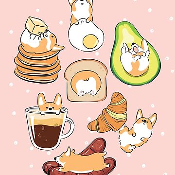 Corgi Foodies Vinyl Sticker Pack (Pack of 4) – Corgi Things