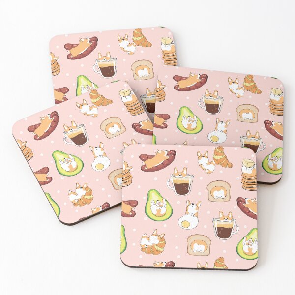 Item preview, Corgi Breakfast - Pink designed and sold by Lulupainting.