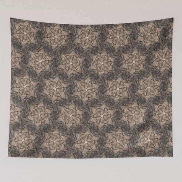 Item preview, Black Beige Geometric Lace Patterns 2 designed and sold by BilgePaksoylu.