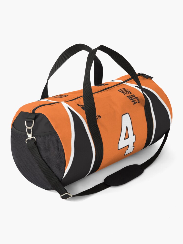 Alternate view of Yuu Nishinoya Jersey Number 4 Karasuno High School Haikyuu Jersey Team Uniform Duffle Bag