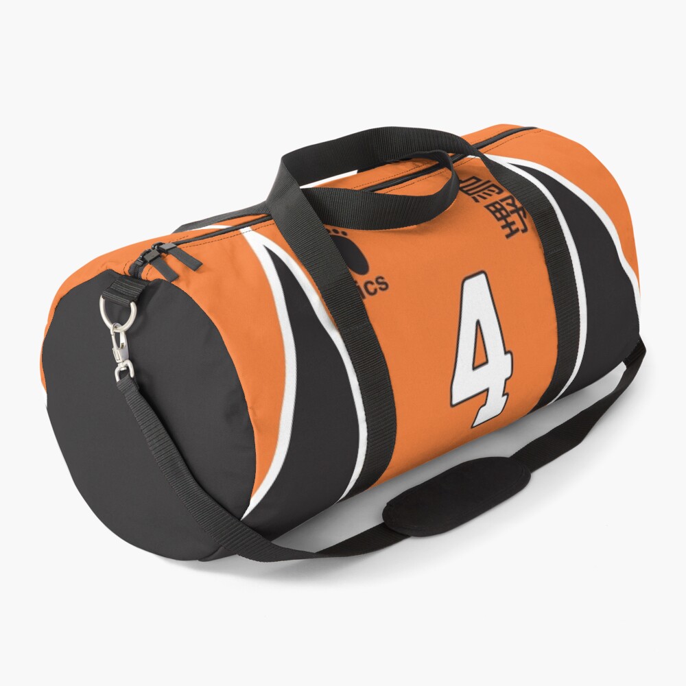 Yuu Nishinoya Jersey Number 4 Karasuno High School Haikyuu Jersey Team Uniform Duffle Bag