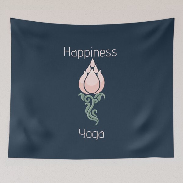 Item preview, Happiness is Yoga Lotus Design  designed and sold by M-Infinite.