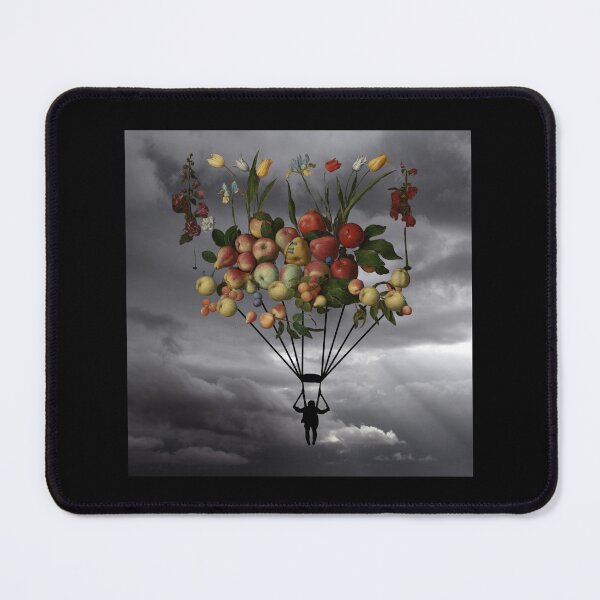 Item preview, Fruit Parachute 7 (in black) | Apples | Pears | Peaches | Dreamy designed and sold by CosmicStory.