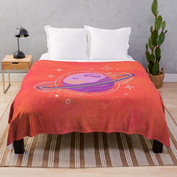 Item preview, Saturn planet with rings orange background designed and sold by Talitha Marya.