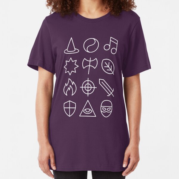 Class - Dungeons & Dragons Line Art Series Slim Fit T-Shirt