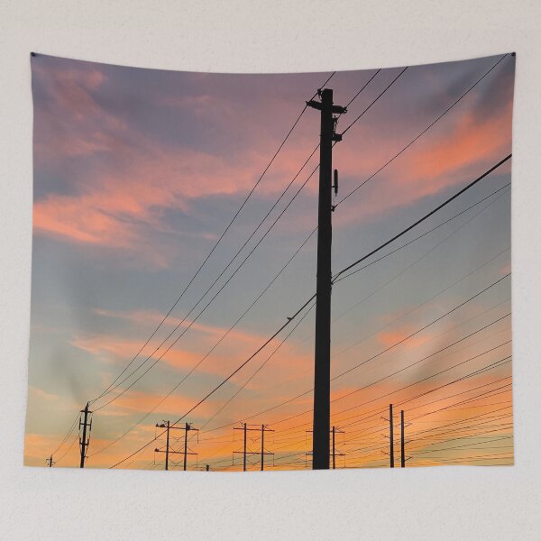 Item preview, Miami Sunset at the Powerlines  designed and sold by HighIQshop.