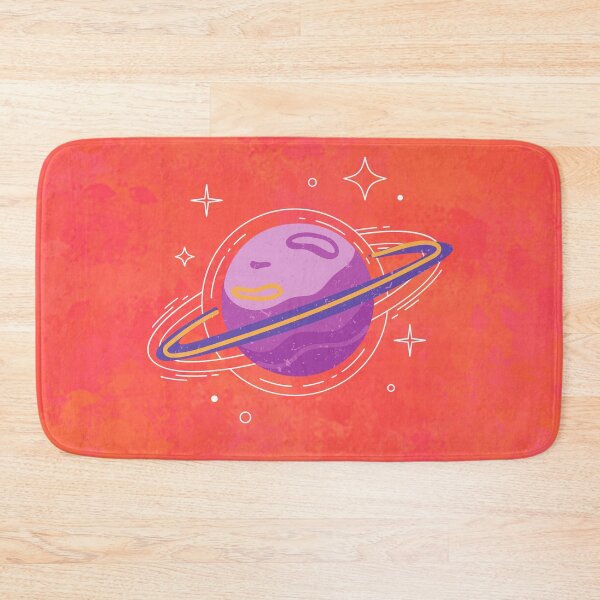 Item preview, Saturn planet with rings orange background designed and sold by Talitha Marya.