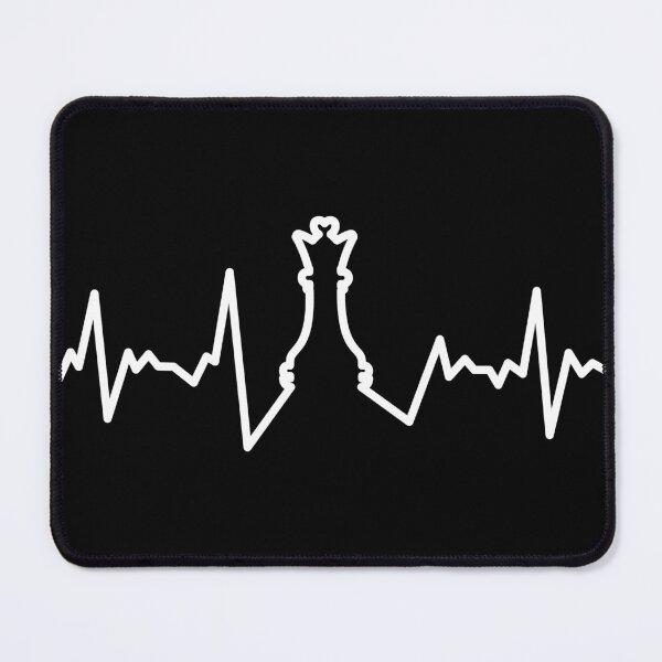 Item preview, Chess Lover Heart Beat Pulse Queen Game Piece designed and sold by Happy Puppy Print On Demand.
