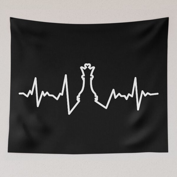 Item preview, Chess Lover Heart Beat Pulse Queen Game Piece designed and sold by Happy Puppy Print On Demand.