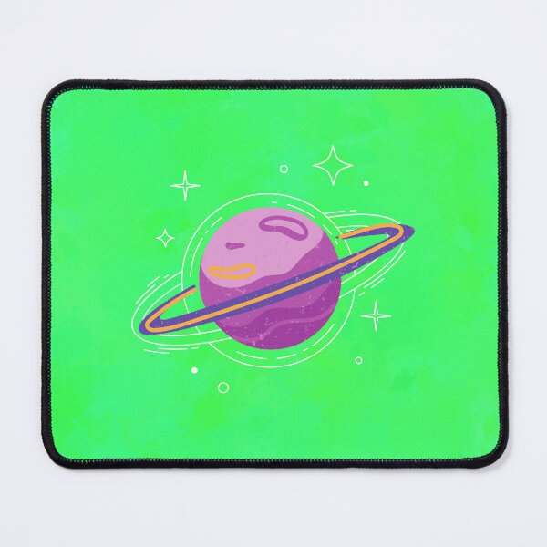 Item preview, Saturn planet with rings green background designed and sold by Talitha Marya.