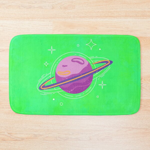 Item preview, Saturn planet with rings green background designed and sold by Talitha Marya.