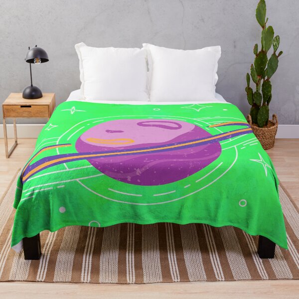 Item preview, Saturn planet with rings green background designed and sold by Talitha Marya.