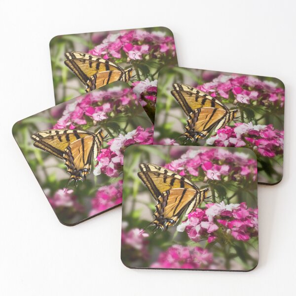 Item preview, Swallowtail on Sweet Williams designed and sold by Kathy Weaver.