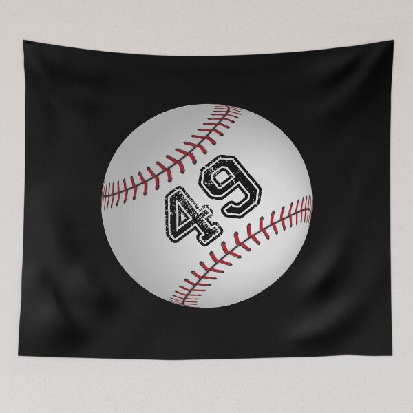 Aperçu de l'œuvre Balle de baseball numéro 49, quarante-neuf créée et vendue par TheCultStuff.
