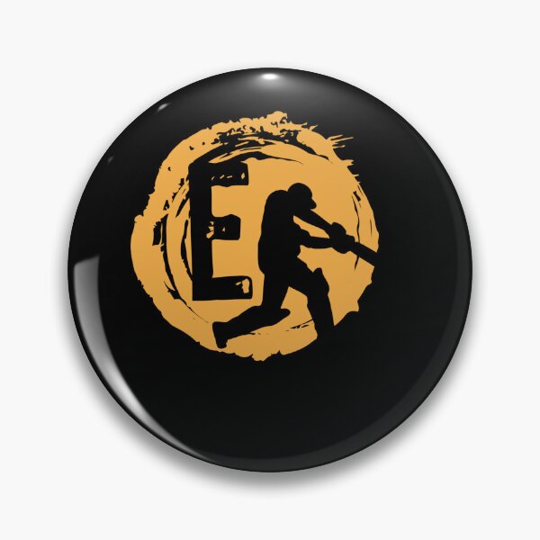 Item preview, Monogram E Cricket Batter Silhouette Sticker designed and sold by lambstout2.