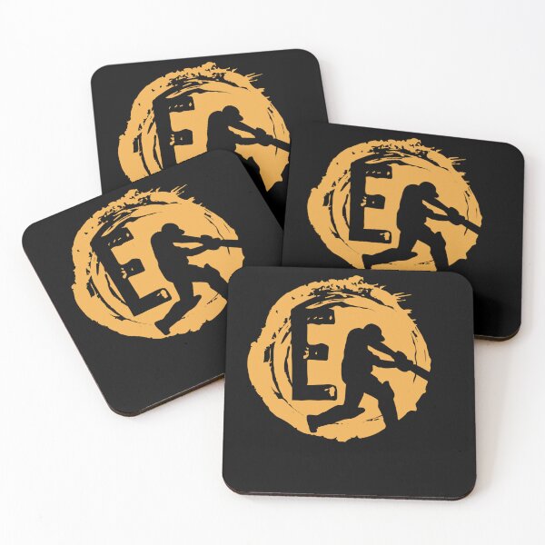 Item preview, Monogram E Cricket Batter Silhouette Sticker designed and sold by lambstout2.