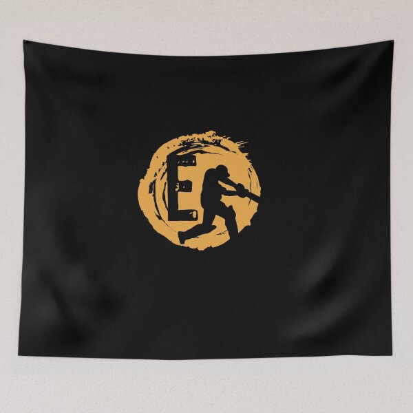 Item preview, Monogram E Cricket Batter Silhouette Sticker designed and sold by lambstout2.