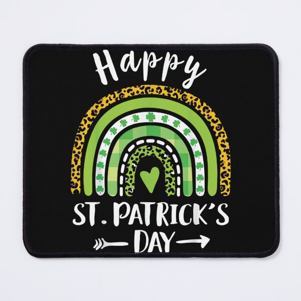 Item preview, Happy St Patrick's Day Rainbow Leopard Print Shamrock Irish designed and sold by zacben.