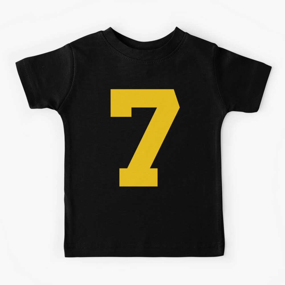 Number 7, Yellow seven, Sports number 7 Kids T-Shirt for Sale by  TheCultStuff