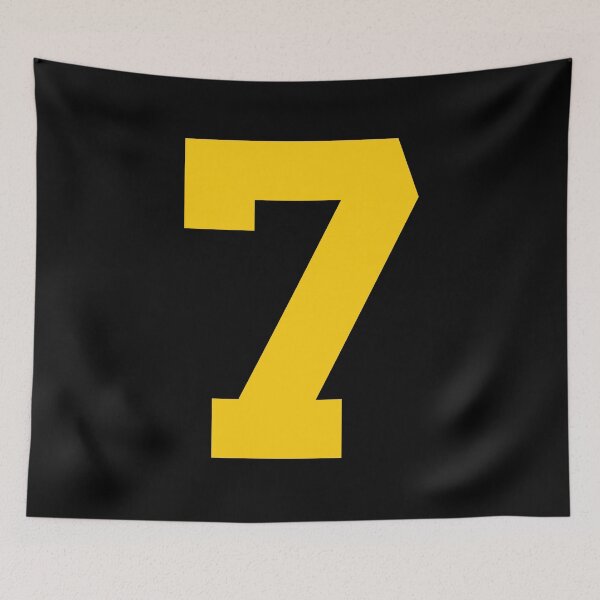 Item preview, Number 7, Yellow seven, Sports number 7 designed and sold by TheCultStuff.