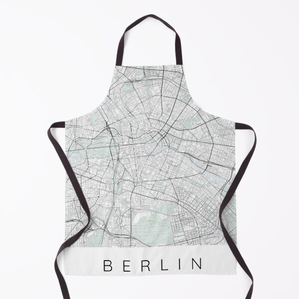 Item preview, Berlin map minimalist in color with blue and green designed and sold by DesireeVDA.