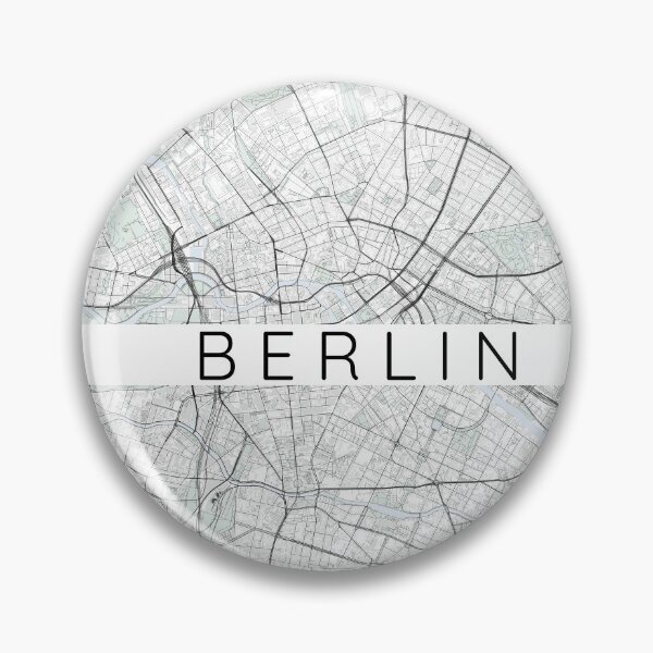Item preview, Berlin map minimalist in color with blue and green designed and sold by DesireeVDA.