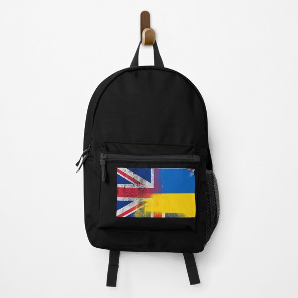 Item preview, British Ukrainian Half Ukraine Half UK Flag Essential T-Shirt designed and sold by AsierRios.