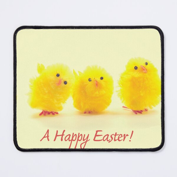 Item preview, Happy Easter chicks on yellow background designed and sold by Photopat.