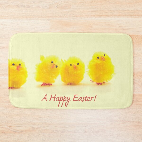 Item preview, Happy Easter chicks on yellow background designed and sold by Photopat.