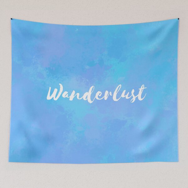 Item preview, Wanderlust blue and purple watercolor background designed and sold by Talitha Marya.