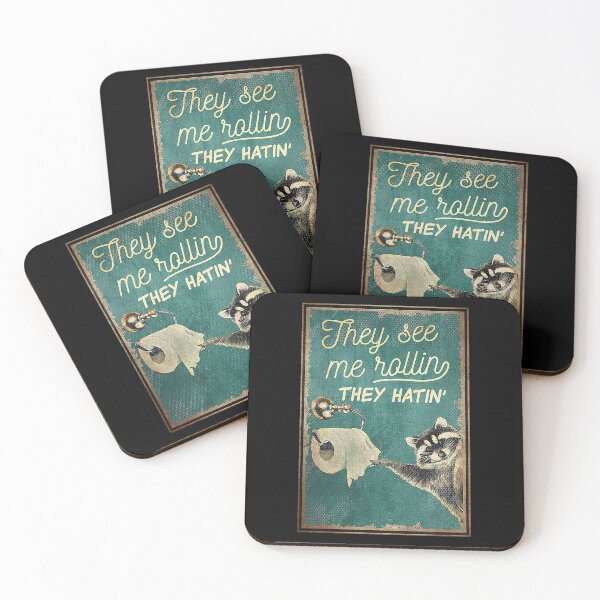 Item preview, They see me rollin they hatin' raccoon lover designed and sold by SaoirseNeid.