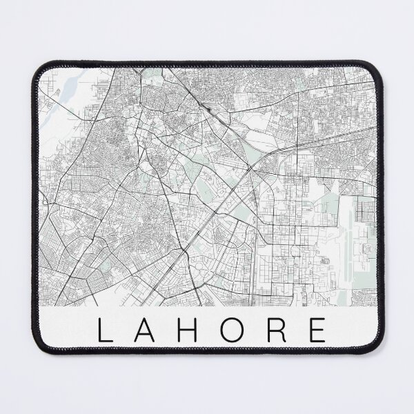 Item preview, Lahore map minimalist in color with blue and green designed and sold by DesireeVDA.