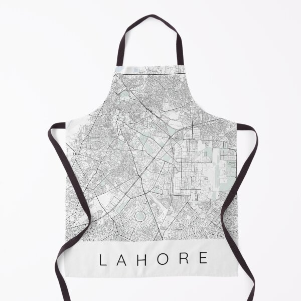 Item preview, Lahore map minimalist in color with blue and green designed and sold by DesireeVDA.