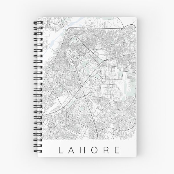 Item preview, Lahore map minimalist in color with blue and green designed and sold by DesireeVDA.