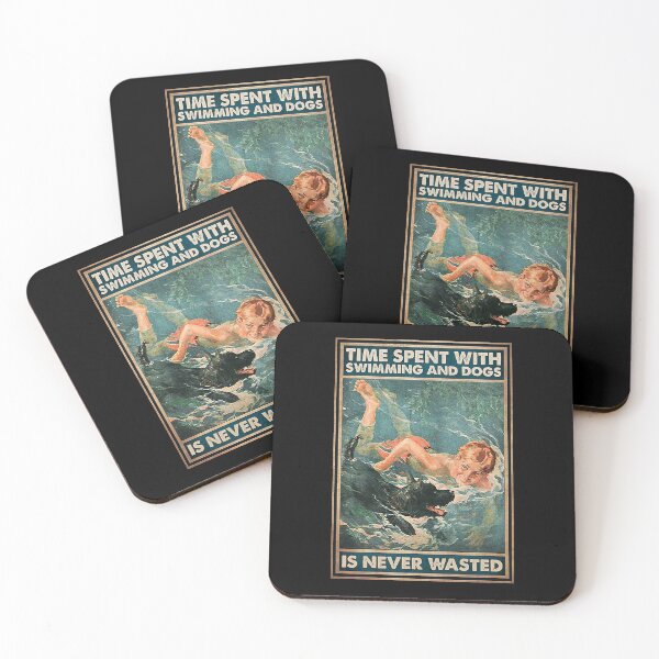 Item preview, TIme spent with swimming and dogs is never wasted designed and sold by KinstleHawa.