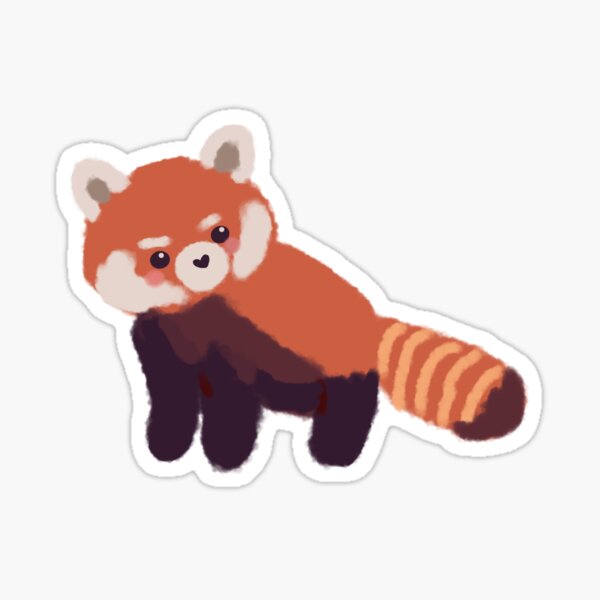 Cute Red Panda I Love Red Panda Sticker For Sale By Mayarart Redbubble