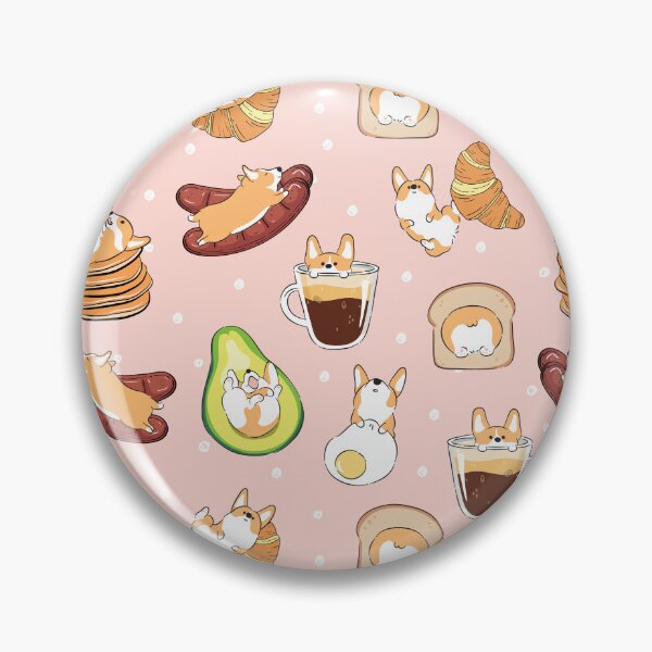 Item preview, Corgi Breakfast - Pink designed and sold by Lulupainting.