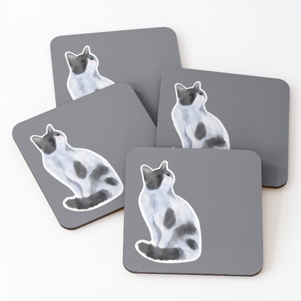Item preview, Grey and White Cat  designed and sold by SunkissedBlue.