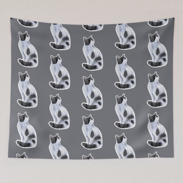 Item preview, Grey and White Cat  designed and sold by SunkissedBlue.