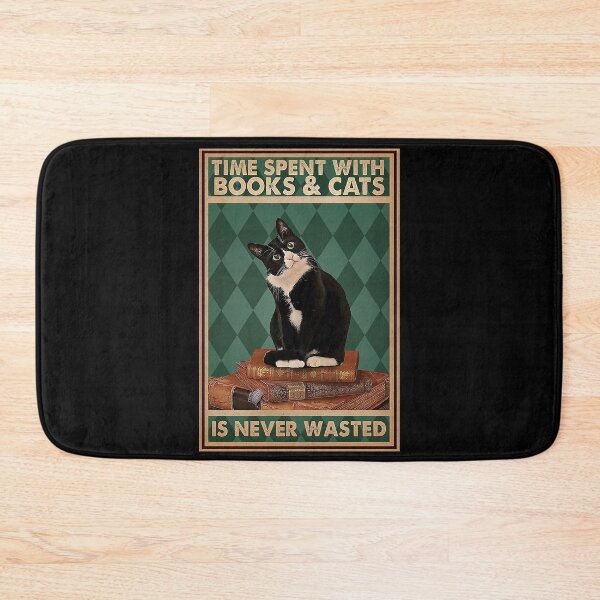 Item preview, Time spent with books and cats is never wasted  designed and sold by TeganCrafford.
