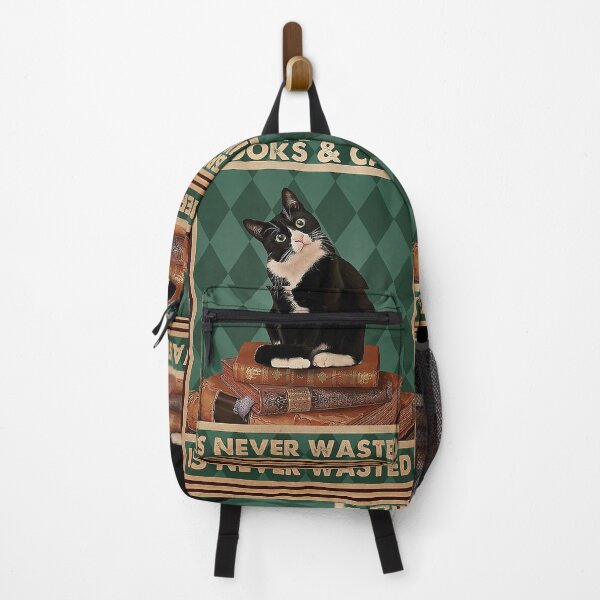 Item preview, Time spent with books and cats is never wasted designed and sold by TeganCrafford.