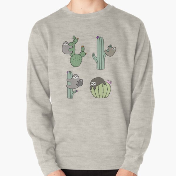 Cacti Sloths Pullover Sweatshirt