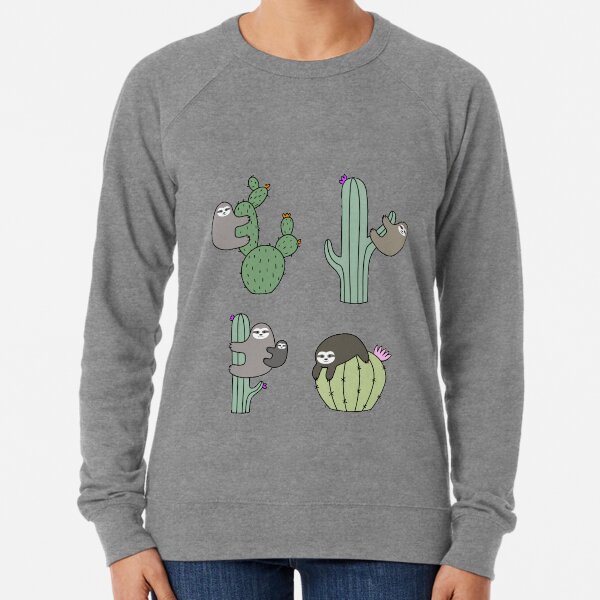 Cacti Sloths Lightweight Sweatshirt