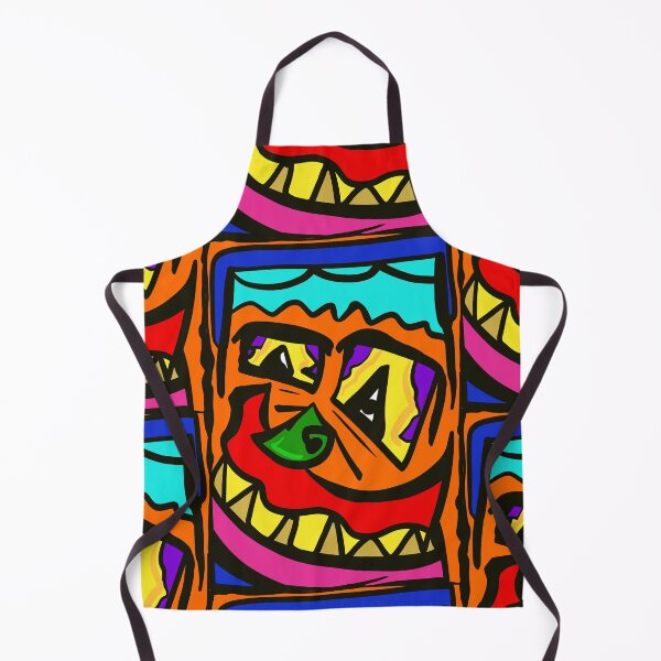 Item preview, Scary pumpkin face colorful art designed and sold by PiotrPiper.