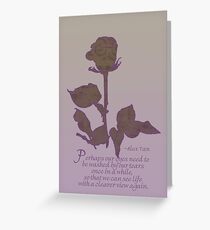Digital Rose With Quote Card Greeting Card
