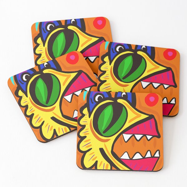 Item preview, Dinosaur face with big teeth abstract designed and sold by PiotrPiper.